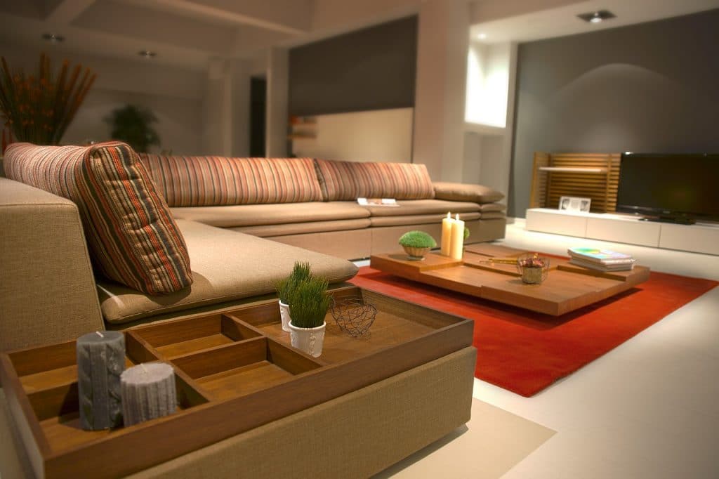 table basse bois tirroir rangement