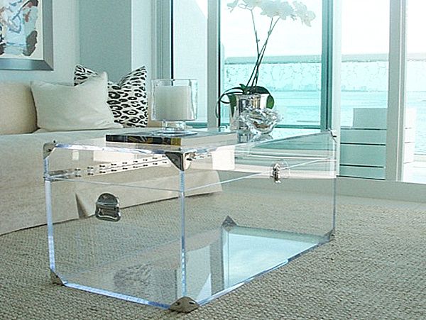 table basse plexyglass