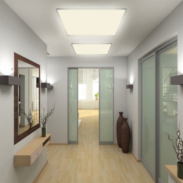 panneau led encastré dans le plafond