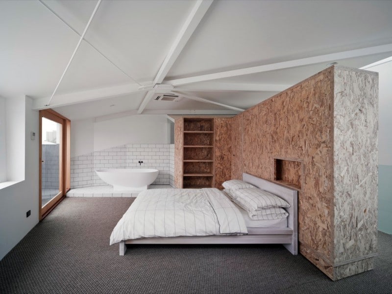 mur séparateur en bois OSB 