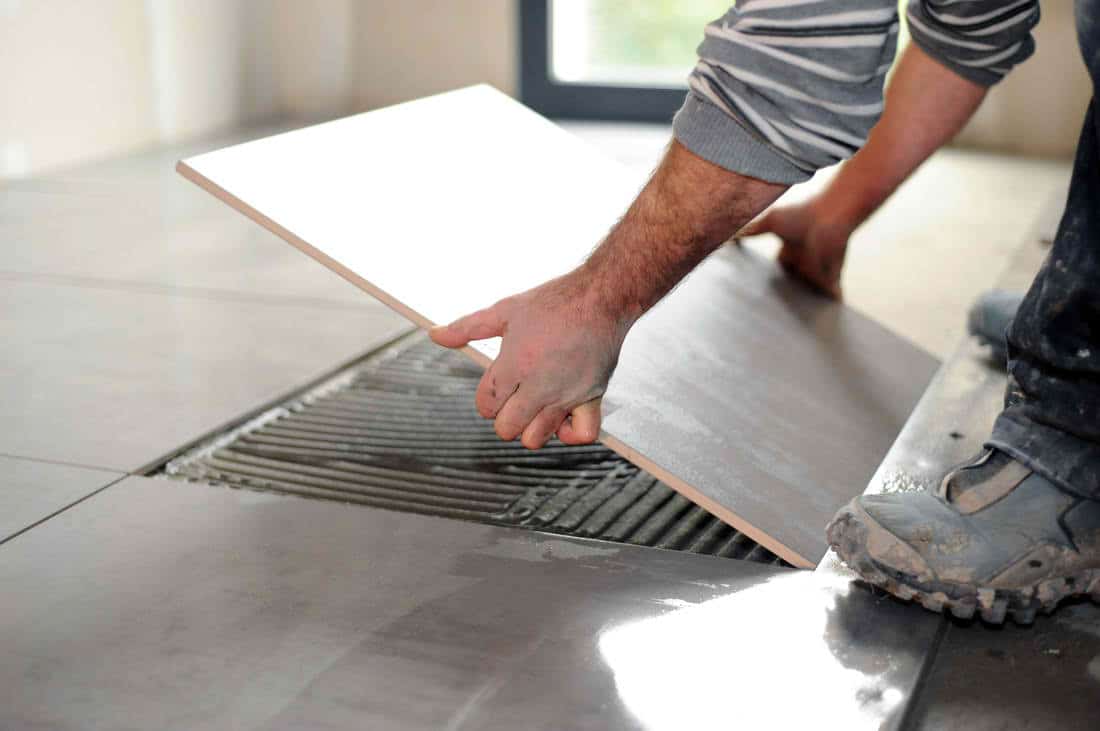 pose du carrelage rectifié