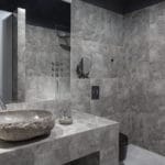 Zoom sur la salle de bain travertin salle de bain travertin