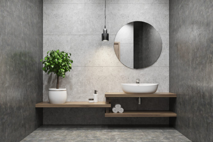 Le béton ciré dans une salle de bain, design et élégant