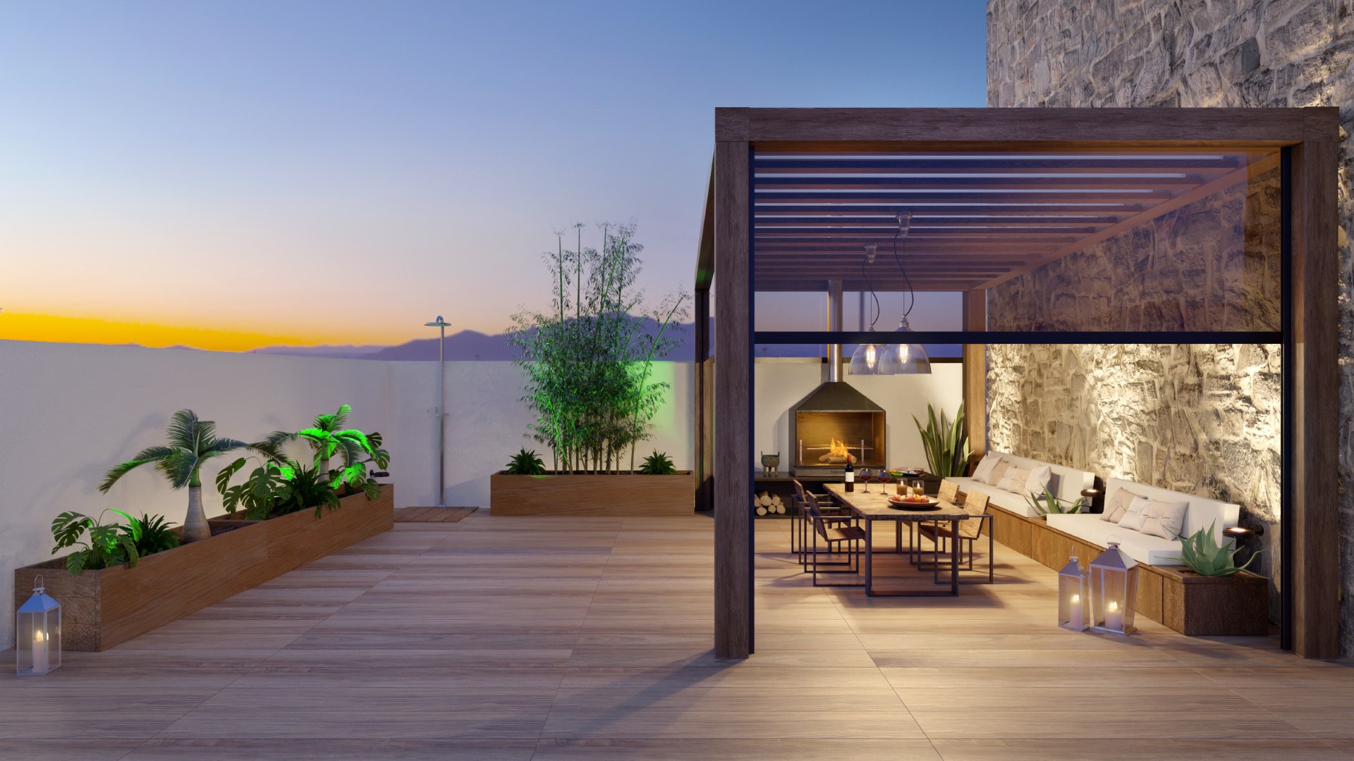 pergola bioclimatique en bois