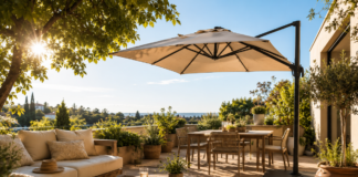 Comment garder une terrasse agréable en été sans installer de structure fixe ? Comment garder une terrasse agréable en été sans installer de structure fixe