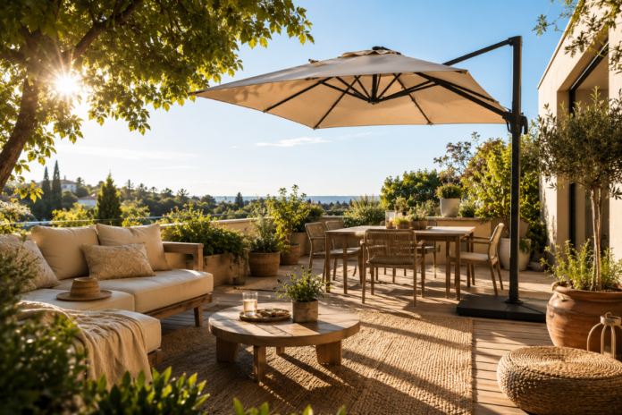 Comment garder une terrasse agréable en été sans installer de structure fixe Comment garder une terrasse agréable en été sans installer de structure fixe